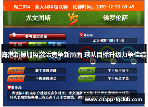 海港新援加盟激活竞争新局面 球队目标升级力争佳绩